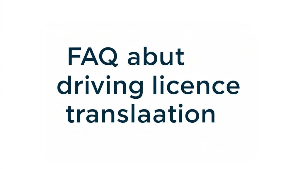 FAQ about driving licence translations (2026 Guide)